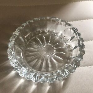 Elegant Clear Glass Bowl, antique